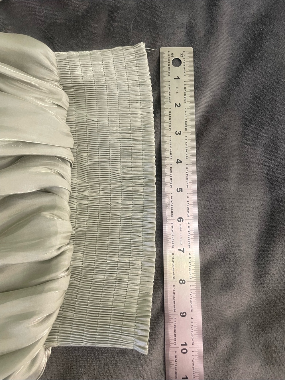 Sheer, Shimmery Sage Green Blouse - Picture 9 of 11